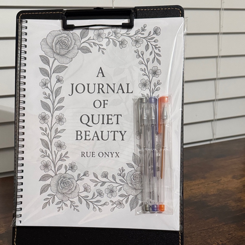 Black and white coloring Journal of Quiet Beauty